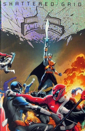 [Mighty Morphin Power Rangers - Shattered Grid #1 (shattered holofoil variant cover - Trevor Hairsine)]