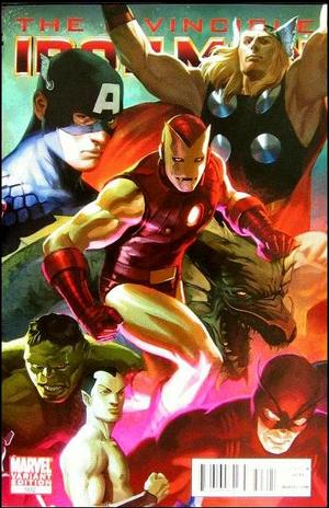 [Invincible Iron Man Vol. 1, No. 502 (variant Captain America 70th Anniversary cover - Michael Del Mundo)]