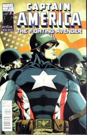 [Captain America: Fighting Avenger No. 1 (flag background cover - Barry Kitson)]