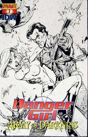 [Danger Girl and the Army of Darkness Volume 1, issue #1 (Incentive B&W Cover - J. Scott Campbell)]