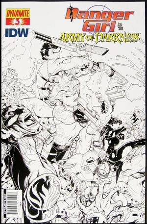 [Danger Girl and the Army of Darkness Volume 1, issue #3 (Retailer Incentive B&W Cover - Nick Bradshaw)]