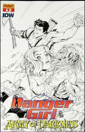 [Danger Girl and the Army of Darkness Volume 1, issue #4 (Retailer Incentive B&W Cover - Nick Bradshaw)]