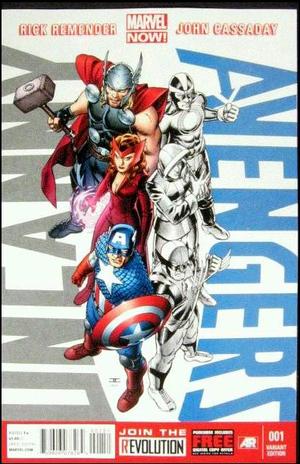 [Uncanny Avengers No. 1 (1st printing, variant cover, blue "Avengers" logo - John Cassaday)]