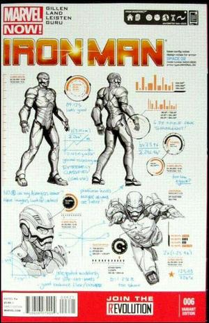 [Iron Man (series 5) No. 6 (1st printing, variant design cover - Steve McNiven)]
