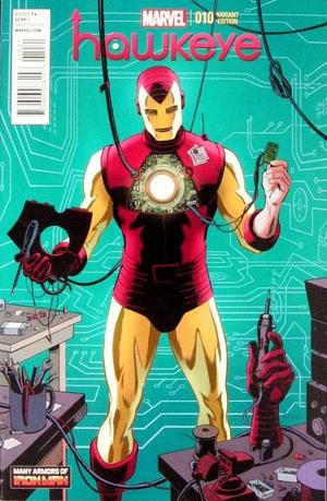 [Hawkeye (series 4) No. 10 (variant Many Armors of Iron Man cover - Paolo Rivera)]