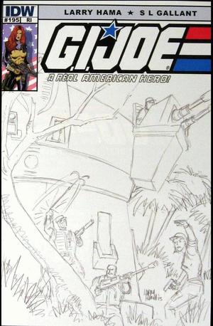 [G.I. Joe: A Real American Hero #195 (retailer incentive cover - Larry Hama sketch)]