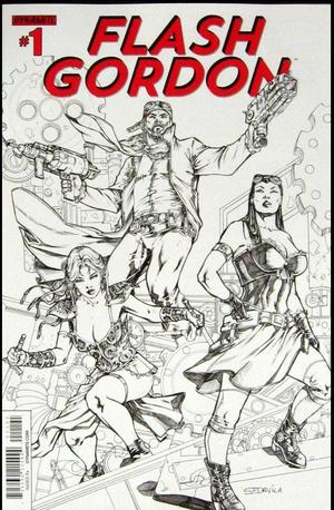 [Flash Gordon (series 7) #1 (1st printing, Retailer Incentive Steampunk B&W Cover - Sergio Fernandez Davila)]