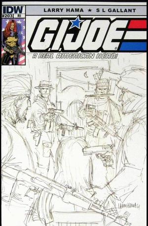 [G.I. Joe: A Real American Hero #203 (retailer incentive cover - Larry Hama sketch)]