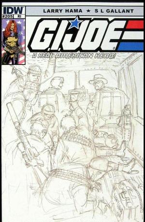 [G.I. Joe: A Real American Hero #205 (retailer incentive cover - Larry Hama sketch)]
