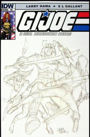 [G.I. Joe: A Real American Hero #206 (retailer incentive cover - Larry Hama sketch)]