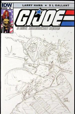[G.I. Joe: A Real American Hero #209 (retailer incentive cover - Larry Hama sketch)]