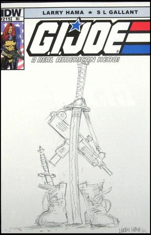 [G.I. Joe: A Real American Hero #215 (retailer incentive cover - Larry Hama sketch)]