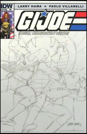 [G.I. Joe: A Real American Hero #216 (retailer incentive cover - Larry Hama sketch)]