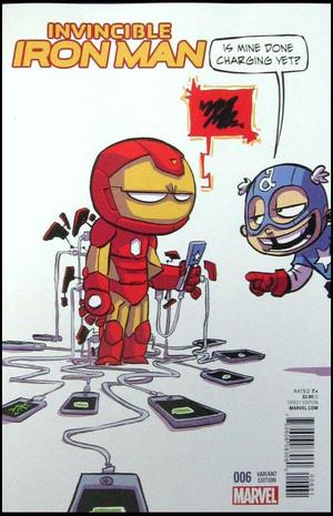 [Invincible Iron Man (series 2) No. 6 (variant cover - Skottie Young)]