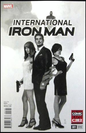 [International Iron Man No. 1 (variant exclusive C2E2 cover - Alex Maleev B&W)]