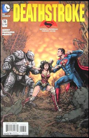 [Deathstroke (series 3) 16 (variant Batman v Superman cover - Chris Burnham)]