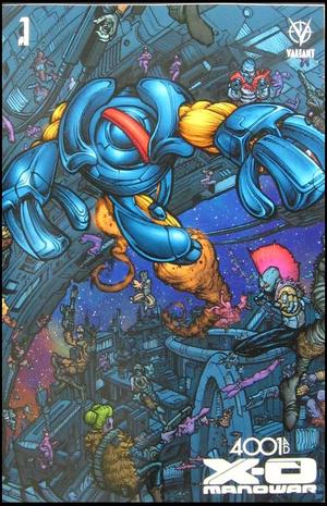 [4001 AD - X-O Manowar #1 (1st printing, Variant Interlocking Cover - Ryan Lee)]