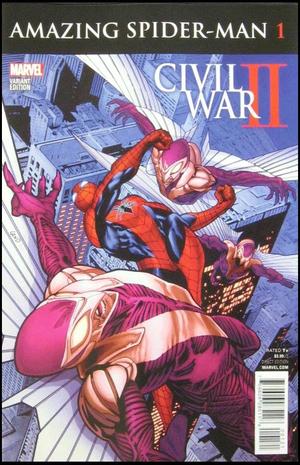 [Civil War II: Amazing Spider-Man No. 1 (variant cover - Greg Land)]