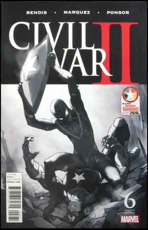 [Civil War II No. 6 (variant Diamond Retailer Summit 2016 cover - Marko Djurdjevic B&W)]