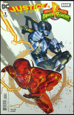 [Justice League / Power Rangers 1 (1st printing, variant Flash / Black Ranger cover - Yasmine Putri)]