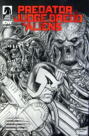 [Predator vs. Judge Dredd vs. Aliens #4 (variant sketch cover)]
