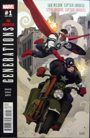 [Generations - Sam Wilson: Captain America & Steve Rogers: Captain America No. 1 (1st printing, variant cover - Paolo Rivera)]