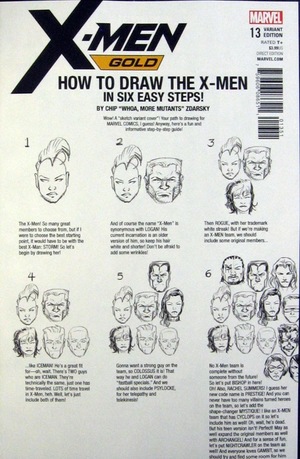 [X-Men Gold (series 2) No. 13 (1st printing, variant How To Draw cover - Chip Zdarsky)]