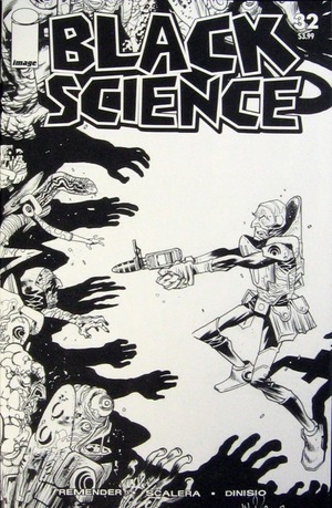 [Black Science #32 (Cover D - James Harren Walking Dead #5 Tribute B&W variant)]