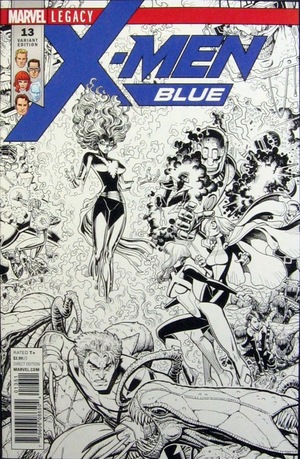 [X-Men Blue No. 13 (1st printing, variant cover - Arthur Adams B&W connecting)]