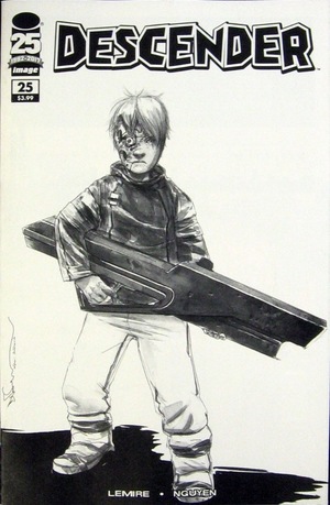 [Descender #25 (Cover D - Dustin Nguyen Walking Dead #104 Tribute B&W cover)]