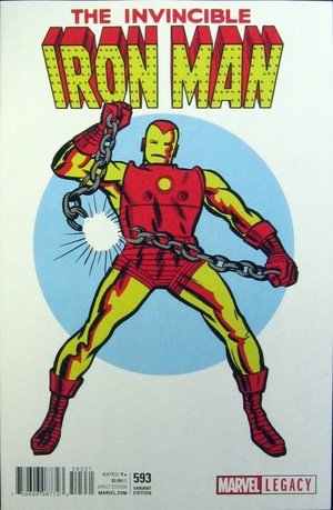 [Invincible Iron Man (series 3) No. 593 (1st printing, variant 1965 T-shirt cover - Jack Kirby)]