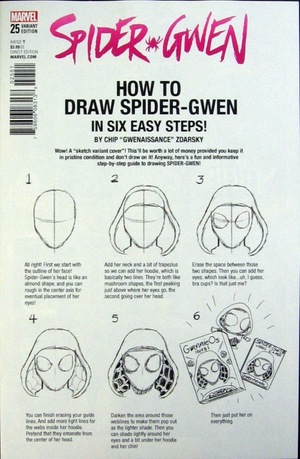 [Spider-Gwen (series 2) No. 25 (1st printing, variant How to Draw cover - Chip Zdarsky)]