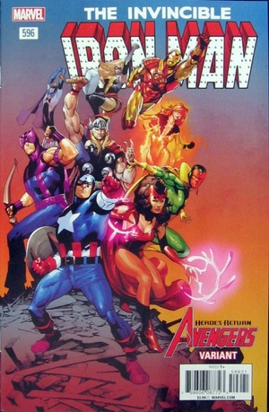 [Invincible Iron Man (series 3) No. 596 (variant Avengers cover - Chris Stevens)]