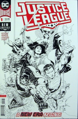 [Justice League (series 4) 1 (variant B&W cover - Jim Cheung pencils & inks)]
