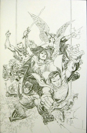 [Justice League (series 4) 1 (variant virgin B&W cover - Jim Cheung pencils only)]