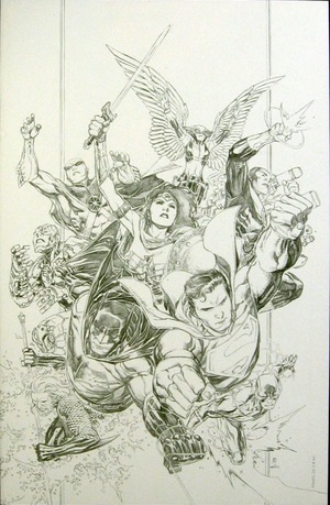 [Justice League (series 4) 1 (variant virgin B&W cover - Jim Cheung pencils only)]