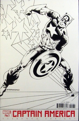 [Captain America (series 9) No. 1 (1st printing, variant cover - Jim Steranko B&W)]