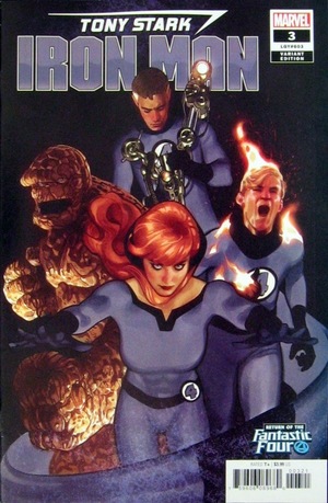 [Tony Stark: Iron Man No. 3 (1st printing, variant Return of the Fantastic Four cover - Adam Hughes)]