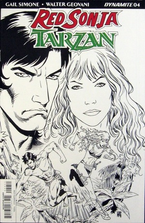 [Red Sonja / Tarzan #4 (Cover E - Aaron Lopresti Retailer Incentive B&W)]
