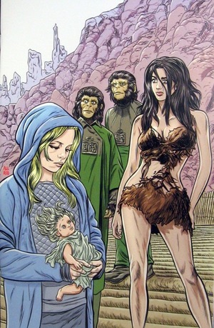 [Planet of the Apes - The Time of Man #1 (variant virgin cover - Michael & Laura Allred)]