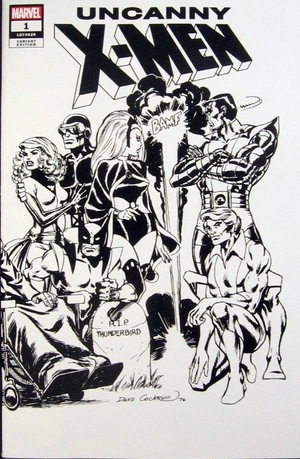 [Uncanny X-Men (series 5) No. 1 (1st printing, variant Hidden Gem wraparound cover - Dave Cockrum B&W)]