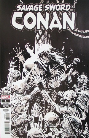 [Savage Sword of Conan (series 2) No. 1 (1st printing, variant cover - Ron Garney B&W)]