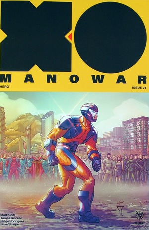 [X-O Manowar (series 4) #24 (Variant Interlocking Cover - Francis Portela)]