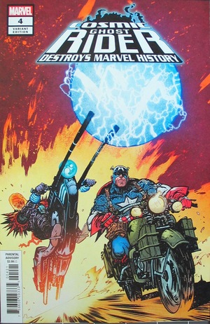 [Cosmic Ghost Rider Destroys Marvel History No. 4 (variant cover - Daniel Warren Johnson)]