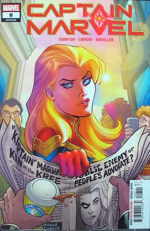 [Captain Marvel (series 11) No. 8 (1st printing, standard cover - Amanda Conner, Carnage-ized logo)]