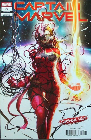 [Captain Marvel (series 11) No. 8 (1st printing, variant Carnage-ized cover - InHyuk Lee)]