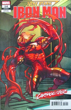 [Tony Stark: Iron Man No. 14 (variant Carnage-ized cover - Pasqual Ferry)]