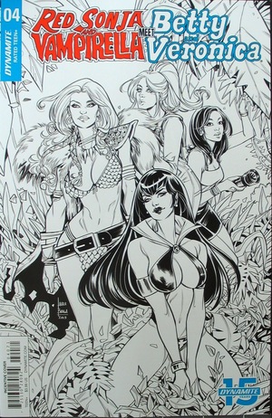 [Red Sonja and Vampirella Meet Betty and Veronica #4 (Retailer Incentive B&W Cover - Laura Braga)]