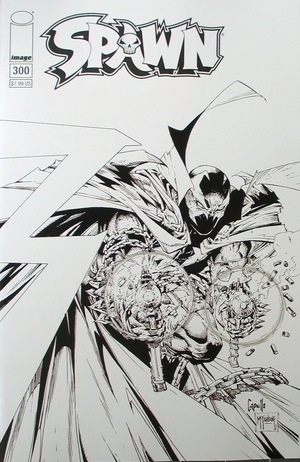 [Spawn #300 (1st printing, Cover F - Greg Capullo & Todd McFarlane B&W)]