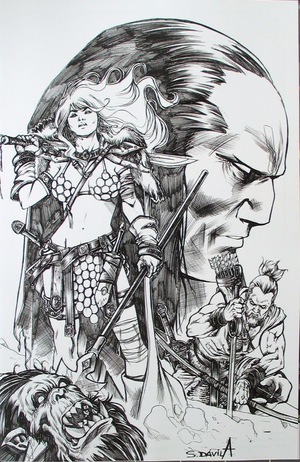 [Red Sonja: Birth of the She-Devil #4 (Retailer Incentive B&W Virgin Cover - Sergio Davila)]